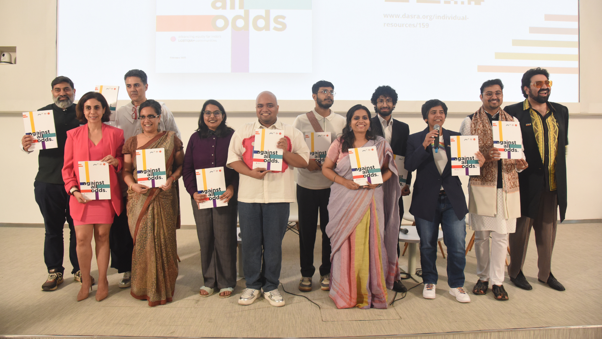 Parmesh Shahani, Radhika Piramal, Nisaba Godrej, Dasra Team, and  Keshav Suri launching the report